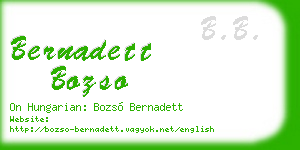 bernadett bozso business card