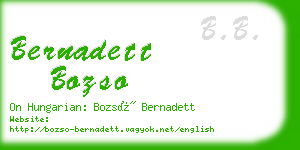 bernadett bozso business card